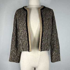 Vintage Bernath @ Co pure virgin wool paisley bolero with flaws